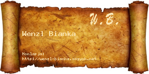 Wenzl Bianka névjegykártya